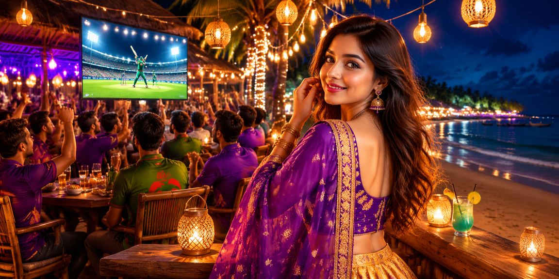 সেন্ট মার্টিন সৈকতে সন্ধ্যার আলোয় ক্রিকেট বেটিং পরিবেশ